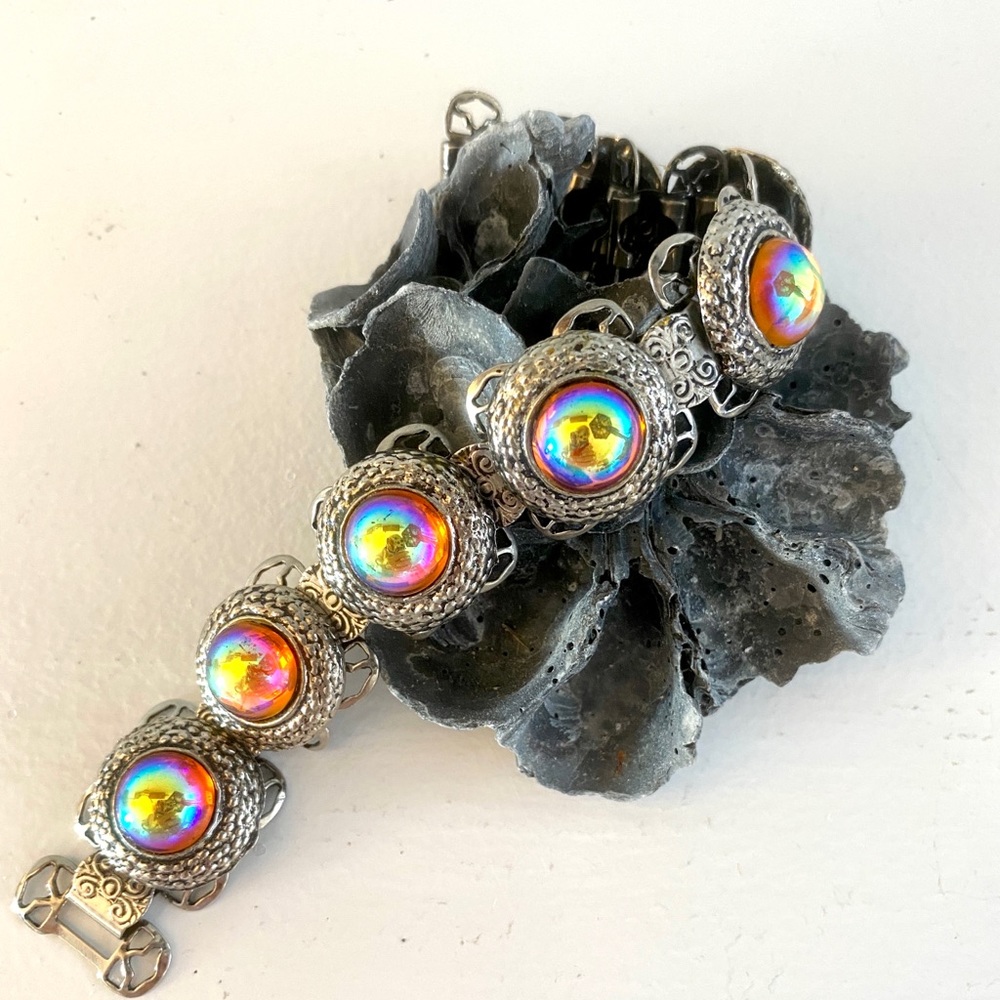 Iridescent Silver Bracelet